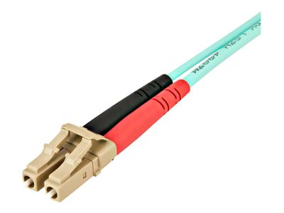 StarTech.com Aqua OM4 Duplex Multimode Fiber - 16 ft / 5m - 100 Gb - 50/125 - OM4 Fiber - LC to LC Fiber Patch Cable (450FBLCLC5) - network cable - 5 m - aqua_5