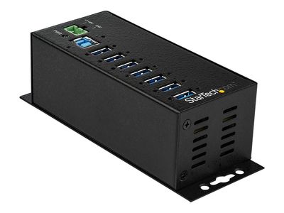 StarTech.com HB30A7AME USB 3.0 Hub (7-Port, Din-Rail,  Industrielle Anwendung, externes Netzteil, Uberspannungsschutz, ESD, 350 W, 15 kV) - Hub - 7 Anschlüsse - TAA-konform_1