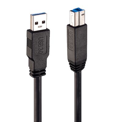 Lindy 43098 USB Kabel USB 3.2 Gen 1 (3.1 Gen 1) 10 m USB A USB B 5 Gbit/s Schwarz_thumb