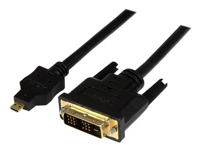StarTech.com 1m Micro HDMI to DVI-D Cable - M/M - Video cable - HDMI / DVI - DVI-D (M) to micro HDMI (M) - 3.3 ft - shielded - black - HDDDVIMM1M - video cable - 1 m_thumb
