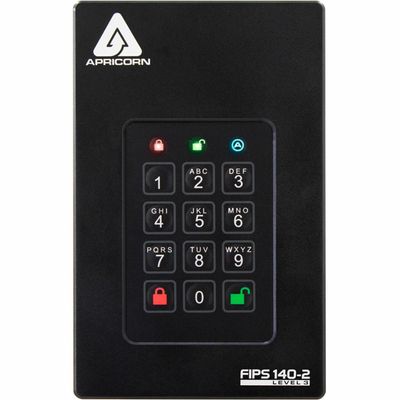 Apricorn Aegis Fortress L3 Hard Drive - 5TB - USB 3.1 - Black_5