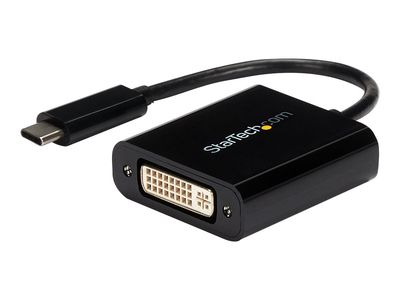 StarTech.com USB C to DVI Adapter - Black - 1920x1200 - USB Type C Video Converter for Your DVI D Display / Monitor / Projector (CDP2DVI) - video / USB adapter - 24 pin USB-C to DVI-I_1