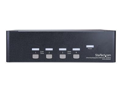 StarTech.com DisplayPort KVM - 4 port - 4K 60Hz - Dual Monitor KVM - DisplayPort Switch - KVM DisplayPort - Desktop KVM Switch (SV431DPDDUA2) - KVM / audio / USB switch - 4 ports - rack-mountable_2