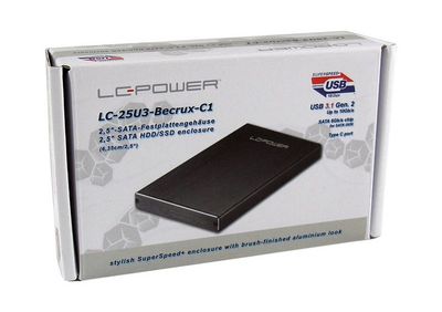 LC-Power Storage Enclosure LC-25U3-Becrux-C1 - 2.5" SATA HDDs - USB 3.1 Type C_3