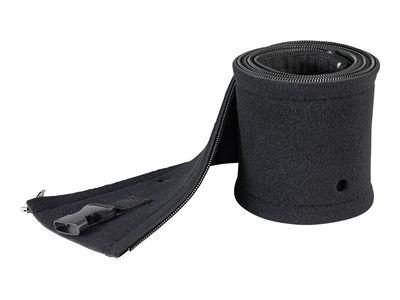 StarTech.com 40" (1m) Neoprene Cable Management Sleeve with Zipper & Buckle, 1.2" (3cm) Diameter, Computer/PC Power/Network/AV Cord Cover/Manager, Flexible Cable Organizer Wrap, Black - Cable Manager Sleeve (WKSTNCMZP) - Kabelmanagement-Tülle_thumb