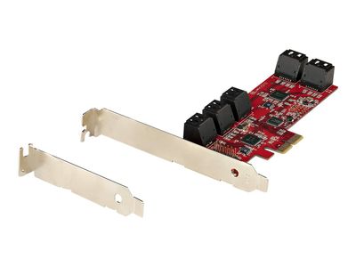 StarTech.com PCIe SATA Controller Karte - 10 Port SATA 3 Erweiterungskarte/Kontroller - 6Gbit/s - Full- und Low-Profile Blende - PCI Express Festplatten kontroller/Adapter (10P6G-PCIE-SATA-CARD) - Speicher-Controller - SATA 6Gb/s - PCIe 2.0 x2_4