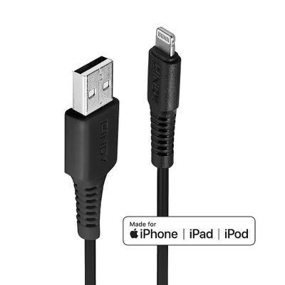 Kabel: Lindy Lightning Stecker - Lightning / USB Typ A - 3m - schwarz_thumb
