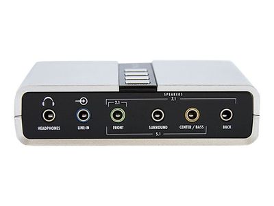 StarTech.com 7.1 USB Sound Card - External Sound Card for Laptop with SPDIF Digital Audio - Sound Card for PC - Silver (ICUSBAUDIO7D) - sound card_4