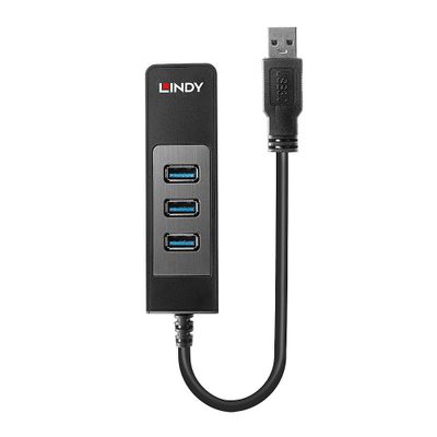 Lindy 43176 Schnittstellen-Hub USB 3.2 Gen 1 (3.1 Gen 1) Type-A 5000 Mbit/s Schwarz_2