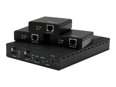 StarTech.com 3 Port HDBaseT Extender Kit mit 3 Empfängern - 1x3 HDMI über CAT5 Splitter - Bis zu 4K - Erweiterung für Video/Audio_2