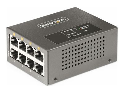 StarTech.com 4-Port Multi-Gigabit PoE++ Injector, 5/2.5G Ethernet (NBASE-T), PoE/PoE+/PoE++ (802.3af/802.3at/802.3bt), 160Watts Power Budget, Wall/DIN Rail Mountable - Unmanaged, For IP Cameras/Wireless APs/POSs (AS445C-POE-INJECTOR) - PoE injector - 160_thumb