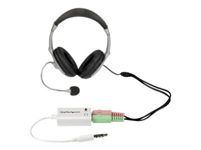 StarTech.com 4 Position Microphone and Headphone Splitter 3.5 mm 4 Pin / 4 Pole Mic and Audio Combo Splitter Cable (MUYHSMFFADW) - Headset-Splitter - 15.25 cm_2