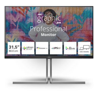 AOC LED monitor Graphic Pro Series U32U3CV - 80 cm (31.5") - 3840 x 2160 4K UHD_thumb