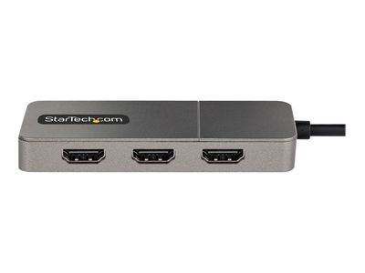 StarTech.com 3-Port USB-C MST Hub, USB Type-C to 3x HDMI Multi-Monitor Adapter for Laptop, Triple HDMI up to 4K 60Hz w/ DP 1.4 Alt Mode and DSC, HDR, 1ft (30cm) Cable, USB Bus-Powered - Multi-Stream Transport Hub (MST14CD123HD) - Video-/Audio-Splitter - 3_8