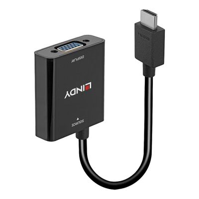 Lindy 38291 Videokabel-Adapter 0,1 m HDMI Typ A (Standard) VGA (D-Sub) Schwarz_thumb