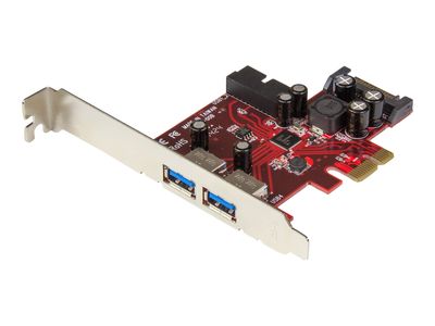 StarTech.com 4 Port USB 3.0 PCI Express-Karte - 2 Externe und 2 Interne mit SATA Power - PCIe SuperSpeed Schnittstellenkarte - USB-Adapter - PCIe 2.0 - USB 3.0 x 4_1