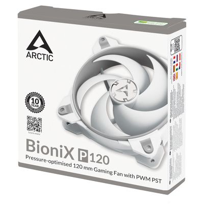 ARCTIC BioniX P120 (Gray/White) – Pressure-optimised 120 mm Gaming Fan with PWM PST_6