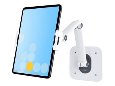 StarTech.com Adjustable Tablet Stand for Desk, Desk/Wall Mountable, Supports Up to 2.2lb, Universal Tablet Stand Holder for Desk, Articulating Tablet Mount with Pivot/Swivel/Rotate - Ergonomic Tablet Stand (ADJ-TABLET-STAND-W) stand - for tablet - white_3