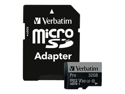 Verbatim PRO - Flash-Speicherkarte - 32 GB - microSDHC UHS-I_thumb