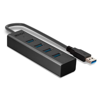 Lindy 43324 Schnittstellen-Hub USB 3.2 Gen 1 (3.1 Gen 1) Type-A 5000 Mbit/s Schwarz_3