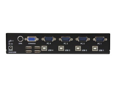 StarTech.com 4 Port VGA USB KVM Switch mit Hub - VGA KVM Umschalter für 4 PC's - Desktop KVM Switch mit 4x USB 2.0, 1x VGA Buchse - KVM-Switch - 4 Anschlüsse_3