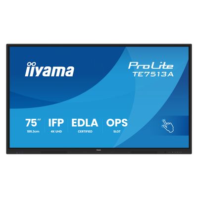 iiyama LED-DisplayProLite TE7513A-B1AG - 190 cm (75") - 3840 x 2160 4K_thumb