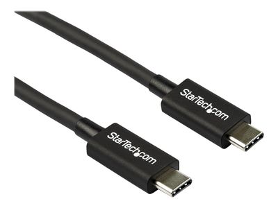 StarTech.com 0.8m/2.7ft Thunderbolt 3 to Thunderbolt 3 Cable - 40Gbps - Certified TB3 - USB C Compatible - Active - 100W PD (TBLT34MM80CM) - Thunderbolt cable - 80 cm_1