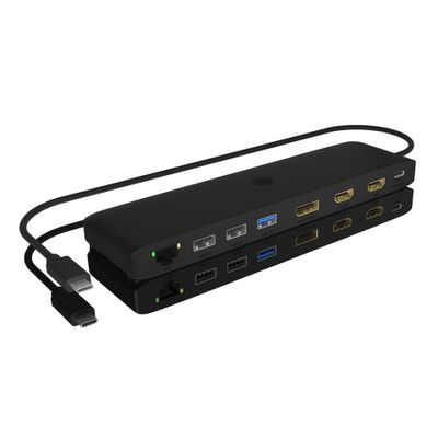 ICY BOX 11-in-1 Mobile with Triple Video Output - Dockingstation - USB-C - 2 x HDMI, DP - 1GbE_2