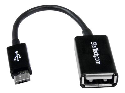 StarTech.com 5in Micro USB to USB OTG Host Adapter - Micro USB Male to USB A Female On-The-GO Host Cable Adapter (UUSBOTG) - USB adapter - USB to Micro-USB Type B - 12.7 cm_thumb