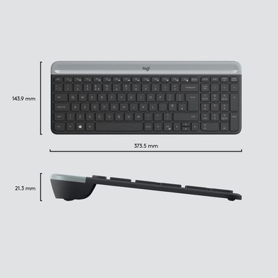 Logitech Tastatur- und Maus-Set Slim Wireless Combo MK470 - US Layout - Graphit_7