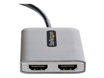 StarTech.com USB-C to Dual HDMI MST HUB, Dual HDMI 4K 60Hz, USB Type C Multi Monitor Adapter for Laptop w/ 1ft (30cm) cable, DP 1.4 Multi-Stream Transport Hub, USB Type C to 2x HDMI Ports - USB-C to HDMI Splitter (MST14CD122HD) - Videoadapter - DisplayPor_7