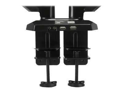 StarTech.com Desk Mount Dual Monitor Arm - Adjustable - Supports Monitors 12" to 30" - Full Motion VESA Mount Double Monitor Arm - Desk Clamp - Black (ARMSLIMDUO) - desk mount (adjustable arm)_3