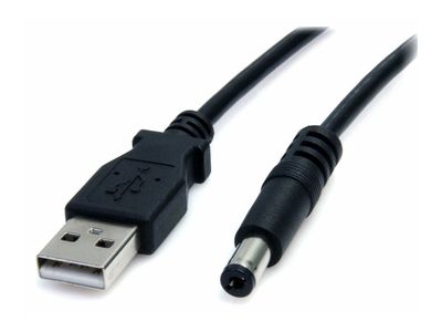 StarTech.com 3 ft USB to Type M Barrel 5V DC Power Cable - Power cable - USB (power only) (M) to DC jack 5.5 mm (M) - 3 ft - molded - black - USB2TYPEM - power cable - 91 cm_1