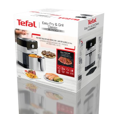 Tefal Easy Fry & Grill EY501A Einzelbild 4,2 l Eigenständig 1550 W Heißluftfritteuse Schwarz, Edelstahl_11