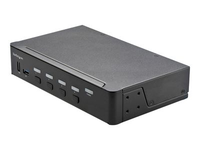 StarTech.com 4 Port HDMI KVM Switch - Einzelmonitor 4K 60Hz Ultra HD HDR - HDMI 2.0 KVM Switch mit 2 Port USB 3.0 Hub (5 Gbit/s) und 4x USB 2.0 HID, Audio - Hotkey - TAA (SV431HU34K6) - KVM-/Audio-Switch - 4 Anschlüsse - an Rack montierbar - TAA-konform_thumb