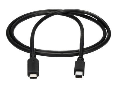 StarTech.com 1m / 3.3ft USB-C to Mini DisplayPort Cable - 4K 60Hz - Black - USB 3.1 Type C to mDP Adapter (CDP2MDPMM1MB) - DisplayPort cable - 24 pin USB-C to Mini DisplayPort - 1 m_3