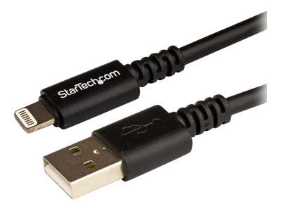 StarTech.com 3m Apple 8 Pin Lightning Connector auf USB Kabel - USB Kabel für iPhone / iPod / iPad - Ladekabel / Datenkabel - Schwarz - Lightning-Kabel - Lightning / USB - 3 m_thumb