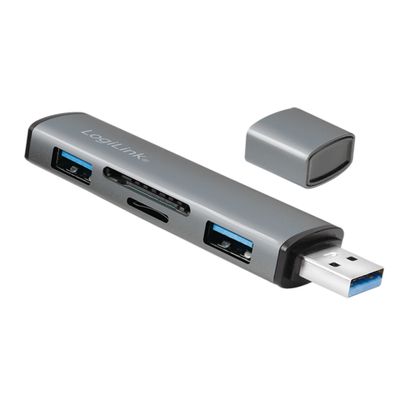 Cardreader Logilink USB 3.2 Hub 2-port grey_2