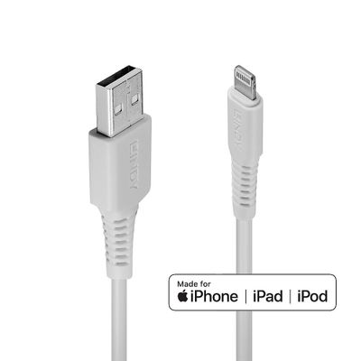 Kabel: Lindy Lightning Stecker - Lightning / USB Typ A - 1m - weiß_thumb