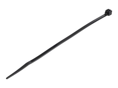 StarTech.com 15cm(6") Cable Ties, 3mm(1/8") wide, 39mm(1-3/8") Bundle Diameter, 18kg(40lb) Tensile Strength, Nylon Self Locking Zip Ties w/ Curved Tip, 94V-2/UL Listed, 1000 Pack, Black - Nylon 66 Plastic - TAA (CBMZT6BK) - Kabelbinder - TAA-konform_1