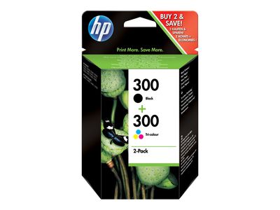 HP 300 - 2er-Pack - Schwarz, farbstoffbasiert dreifarbig - Original - Tintenpatrone_thumb