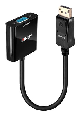 Lindy 41006 Videokabel-Adapter 0,15 m VGA (D-Sub) DisplayPort Schwarz_thumb