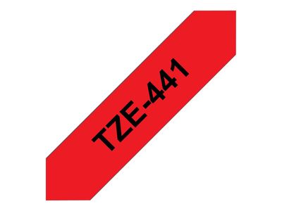 Brother laminated tape TZe-441 - Black on red_thumb
