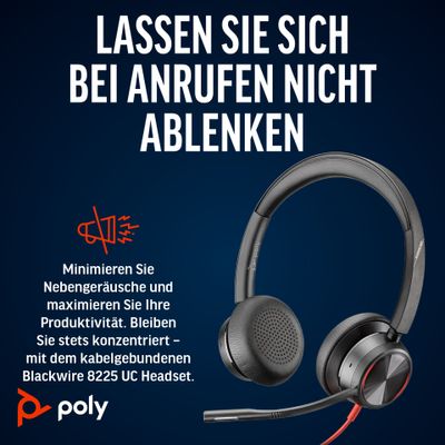 HP Poly Blackwire 8225 USB-C Stereo-Headset, für Microsoft Teams zertifiziert, + USB-C/A-Adapter_4