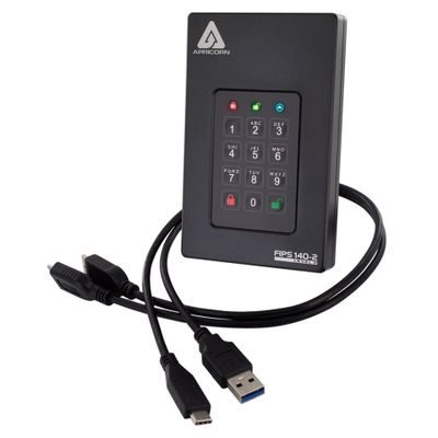 Apricorn Festplatte Aegis Fortress L3 - 500 GB - USB 3.1 - Schwarz_thumb