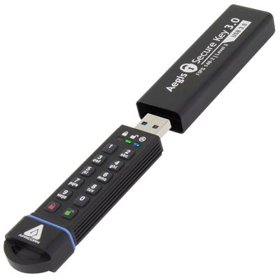 Apricorn Aegis Secure Key 3.0 USB-Stick 480 GB USB Typ-A 3.2 Gen 1 (3.1 Gen 1) Schwarz_2
