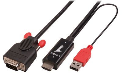 Lindy 41456 Videokabel-Adapter 2 m HDMI VGA (D-Sub) Schwarz_thumb