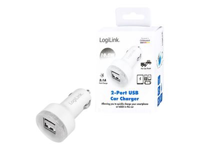LogiLink 2-port car power adapter - USB - 10.5 Watt_2