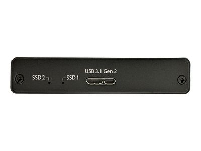 StarTech.com Dual-Slot Hard Drive Enclosure for M.2 SATA SSDs - USB 3.1 (10Gbps) - Aluminum - M.2 to SATA - Raid Drive Enclosure (SM22BU31C3R) - flash storage array_7
