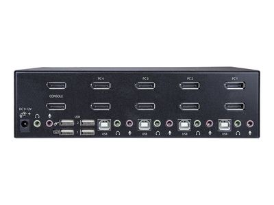 StarTech.com 4 Port Dual DisplayPort KVM Switch - DisplayPort 1.2 KVM - 4K 60Hz - DisplayPort Switch - USB KVM Switch - KVM-/Audio-/USB-Switch - 4 Anschlüsse - an Rack montierbar_4